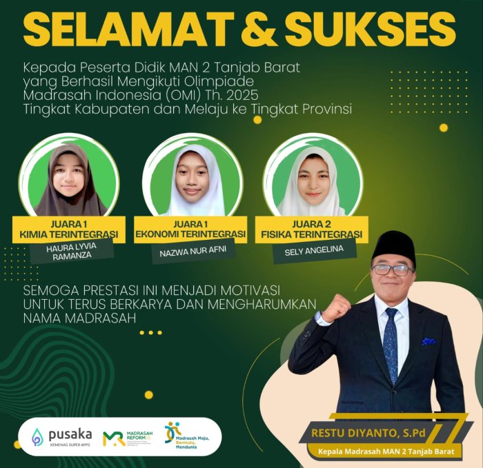 Tiga Siswa Raih Peringkat di OMI 2025